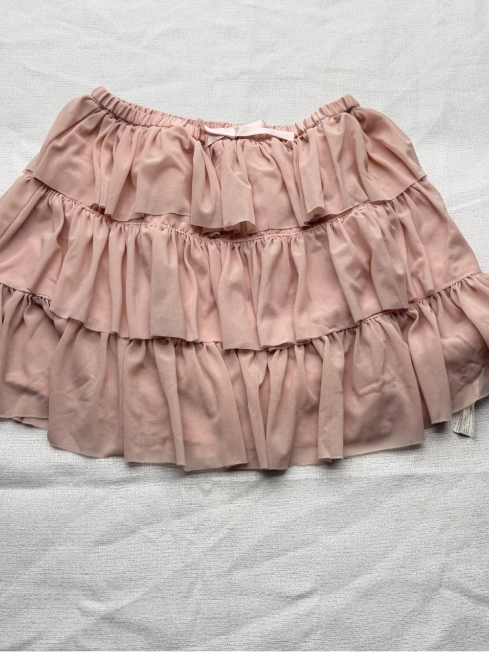 Tiered Ruffle Mini Skirt - Dusty Pink